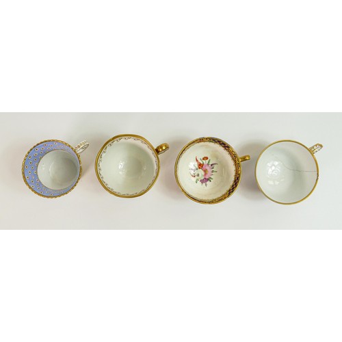 1478 - A collection of 19th century cabinet cups to include Chamberlains coffee cup, Flight & Barr tea cup ... 