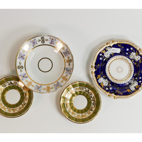 1497 - A collection of 19th century cups & saucers to include unmarked Coalport true trio, Yates pattern 12... 