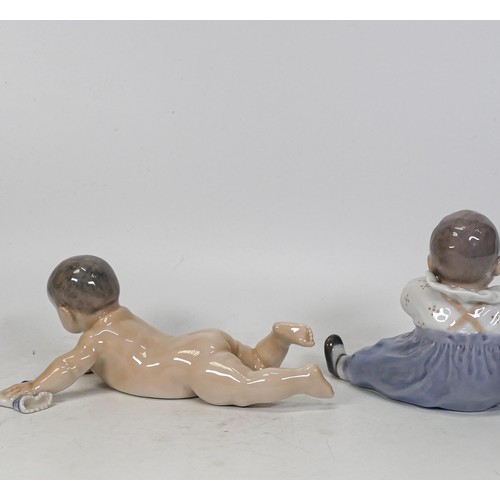 1514 - Royal Copenhagen porcelain baby figures number 1517 & 1739 (2)