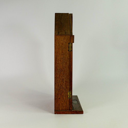 1581 - Oak cased early 20th century hand carved Crucifix, with dedication plaque dated 1919, height 41cm