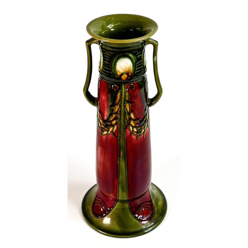 1608 - Minton twin handled Secessionist vase, height 30cm