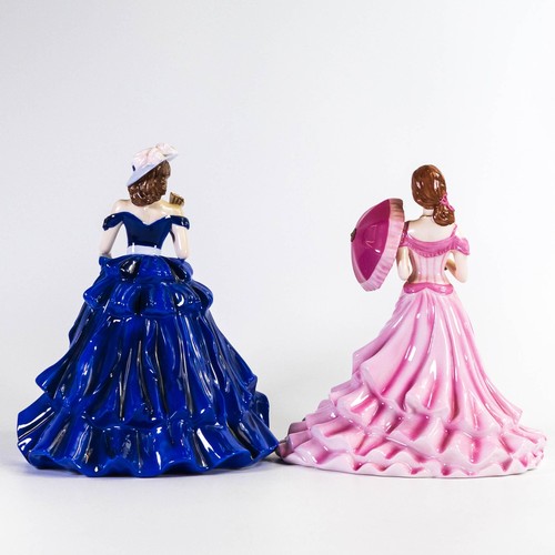 1631 - Coalport classic elegance figurines Afternoon Stroll, limited edition and A Spring Walk (2)