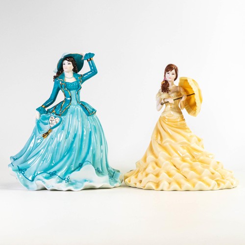 1632 - Coalport classic elegance figurines Gentle Breeze and Summer Breeze. Both limited edition (2)