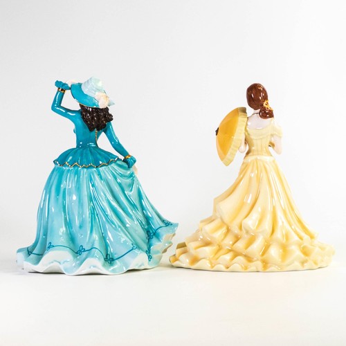 1632 - Coalport classic elegance figurines Gentle Breeze and Summer Breeze. Both limited edition (2)