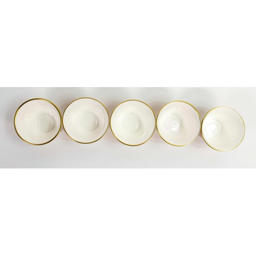 1647 - De Lamerie Fine Bone China heavily gilded tea bowls, specially made high end quality item, made in E... 