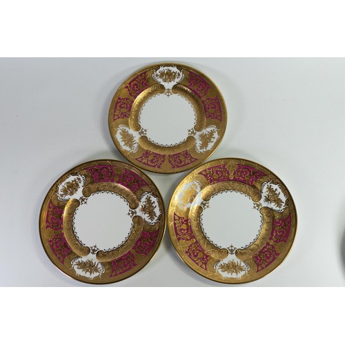 1705 - Set of six De Lamerie pink Royale plates, specially made high end quality items, made in England. Di... 