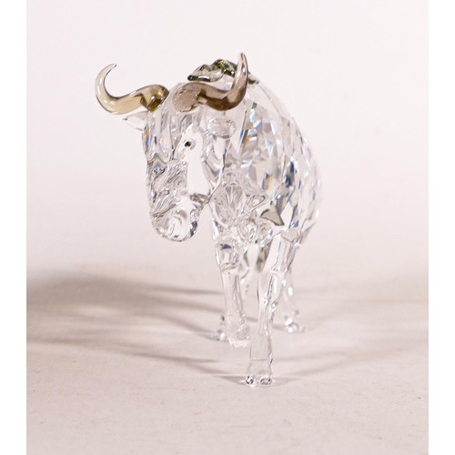 1727 - Swarovski crystal Gnu, height 9cm