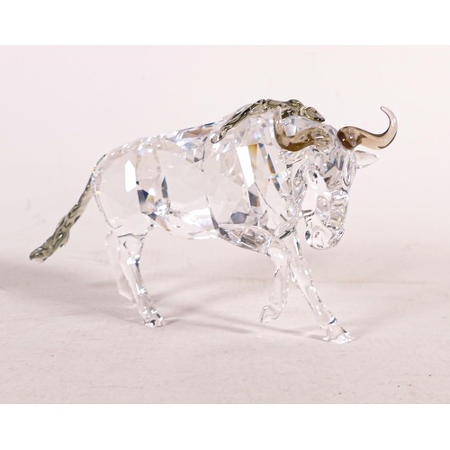 1727 - Swarovski crystal Gnu, height 9cm