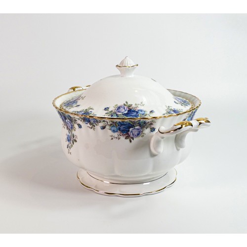 1757 - Royal Albert large size two handled soup tureen & cover in the Midnight Roses design, restoration to... 