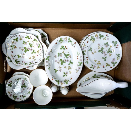 1760 - A large collection of Wedgwood Wild Strawberry pattern tea & dinner ware to include - tea & coffee p... 