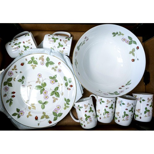 1760 - A large collection of Wedgwood Wild Strawberry pattern tea & dinner ware to include - tea & coffee p... 