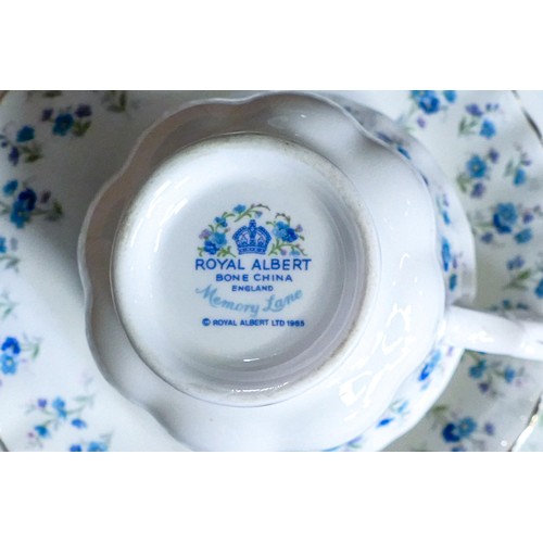 1764 - Royal Albert Memory Lane pattern tea & dinner ware to include - dinner plates, tea pot, tea set etc.... 