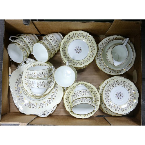 1782 - Coalport Minerva patterned tea & dinner ware including trios, sandwich plates, side plates, shallow ... 