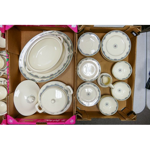 1784 - A collection of Royal Doulton Albany tea and dinner ware to include 10 trios, platters, plates, dish... 