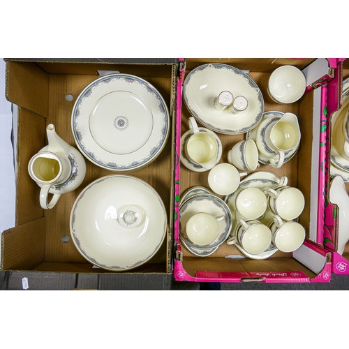 1784 - A collection of Royal Doulton Albany tea and dinner ware to include 10 trios, platters, plates, dish... 