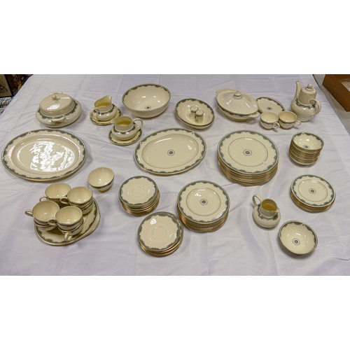 1784 - A collection of Royal Doulton Albany tea and dinner ware to include 10 trios, platters, plates, dish... 