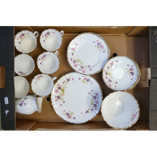 1787 - Early 20th Century Royal Regent hand painted 21 piece floral tea set.