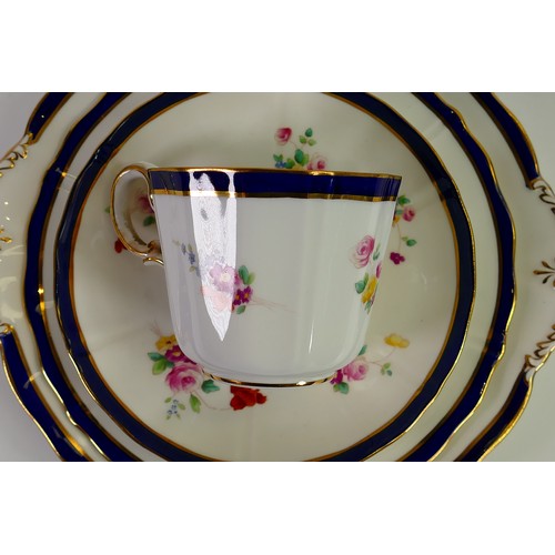 1797 - Extensive collection of Wedgwood floral tea ware some made for Crook, Motcomb St Belgrave including ... 