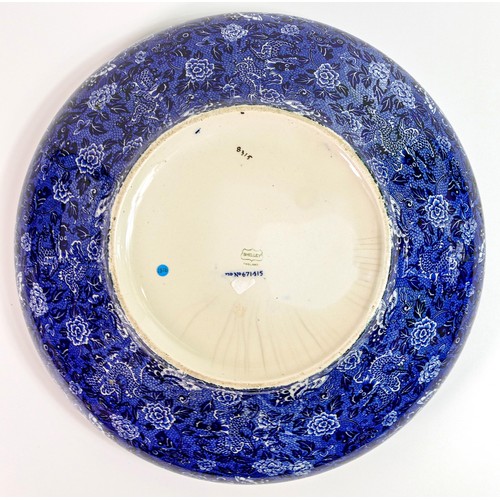 1825 - Shelley large bowl pattern 8315 Blue Dragon.  Crazing and staining to base. Diameter 35cm