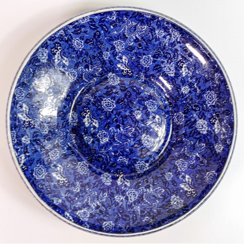 1825 - Shelley large bowl pattern 8315 Blue Dragon.  Crazing and staining to base. Diameter 35cm