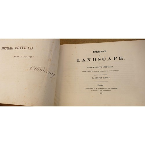 1946 - Prout's Drawing Book - Rudiments of Landscape in progressive studies 1814, Pub. Ackermann.  By Samue... 