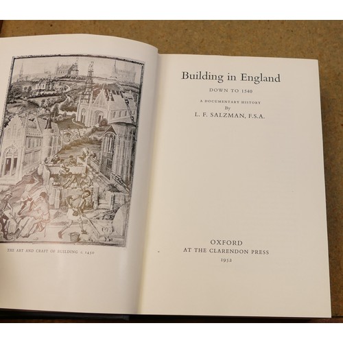 1949 - 13 x building, roads and related books includes Building laws New York 1946 3 vols, Dictionary of En... 