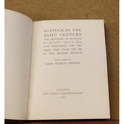 1951 - 38 x books on Suffolk and Eastern England, as photographed, dating from the 18th century.