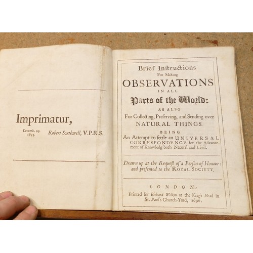 1955 - Three early books purchased from Sothebys during mid last century - The art of Dialling 1675 William... 