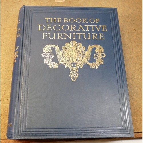 1957 - The book of decorative furniture in 2 large vols TC & EC Jack, together with Memorials of Edinburgh ... 