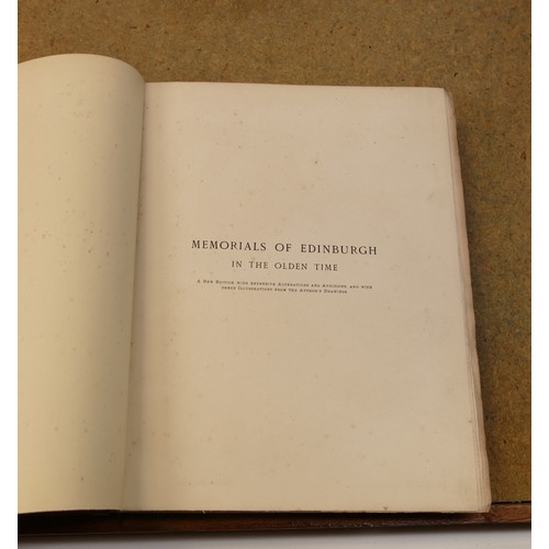 1957 - The book of decorative furniture in 2 large vols TC & EC Jack, together with Memorials of Edinburgh ... 