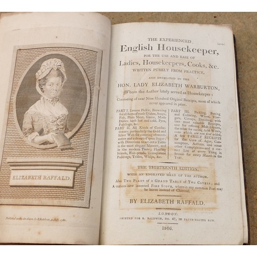 1958 - 5 x 18th/early 19th century cookery/housekeeping/philosophy books - The English House Keeper Raffald... 