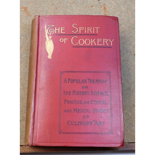 1959 - 10 x Cookery & household books mainly 19th century - The spirit of cookery Thudichum 1895, Pot-Pourr... 