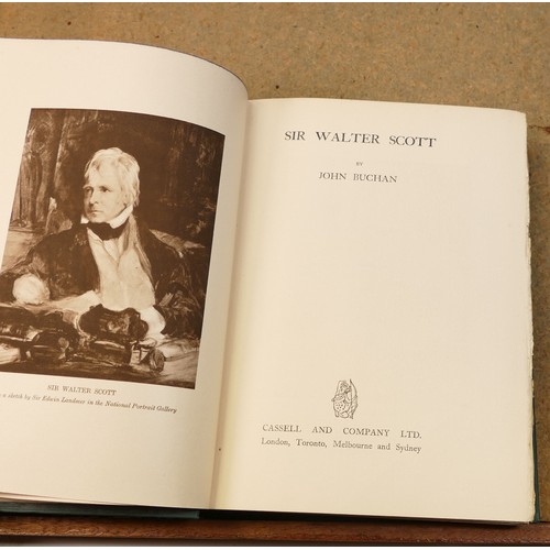 1960 - Six x 1st edition books by John Buchan - Sir Walter Scott 1932, Prester John 1910 (slight a/f),  Cas... 