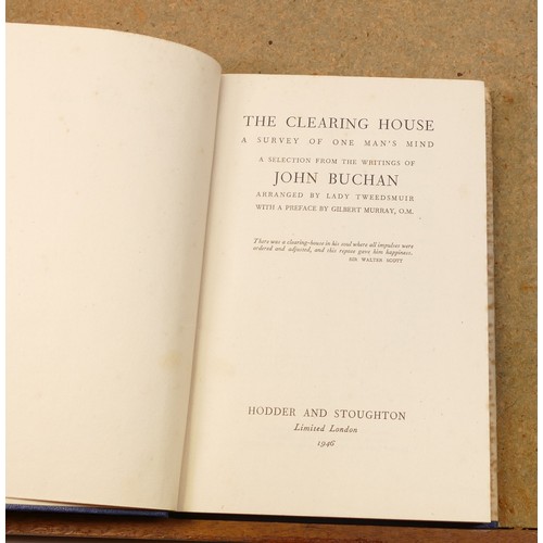 1962 - 6 x first edition books by John Buchan - Green Mantle, The Clearing House 1946, The Last Secrets 192... 