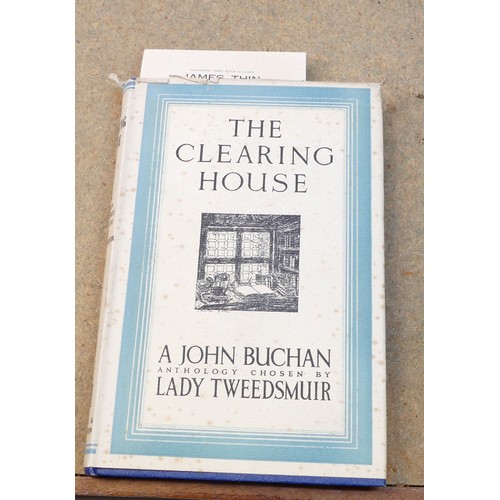 1962 - 6 x first edition books by John Buchan - Green Mantle, The Clearing House 1946, The Last Secrets 192... 