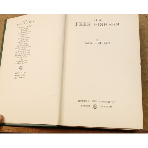 1965 - Four 1st edition books by John Buchan - The Free Fishers 1934, The Island of Sheep 1936 (x2) & The H... 