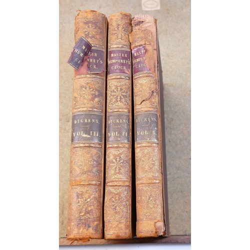 1979 - Collection of 17 leather bound books including The Young Gentleman & Ladys Philosophy 1781, Poems ch... 