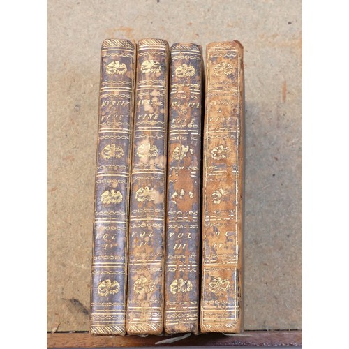 1979 - Collection of 17 leather bound books including The Young Gentleman & Ladys Philosophy 1781, Poems ch... 