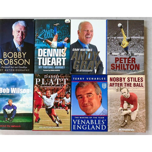 1998 - A large collection of signed hardback Football related books including Lee Sharpe, Terry Venables, B... 