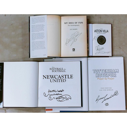 1998 - A large collection of signed hardback Football related books including Lee Sharpe, Terry Venables, B... 