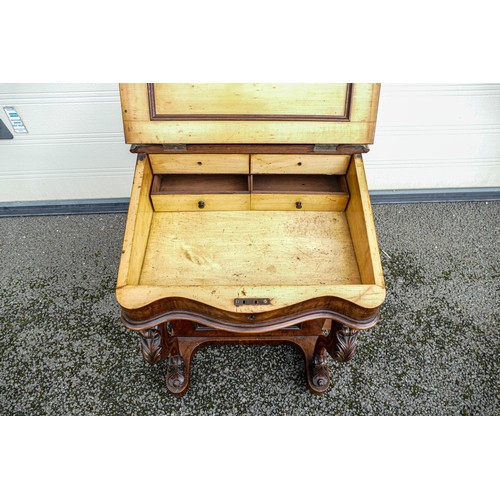 2033 - Victorian Walnut Davenport, height 63cm, width 54cm & depth 56cm