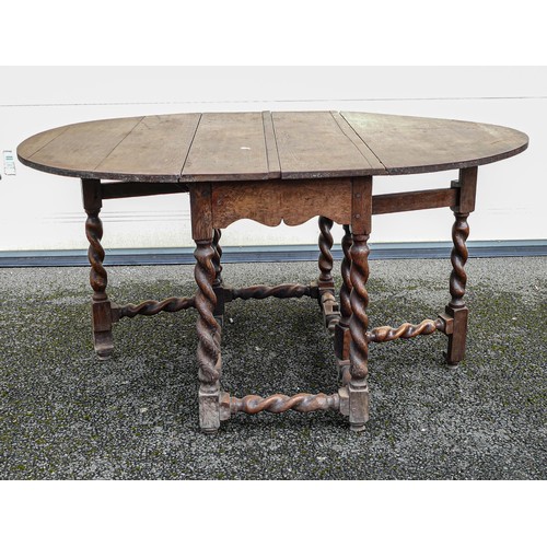 2036 - Early 19th century Drop Leaf table with drawer, closed length 104cm, width 53cm & height 75cm