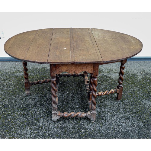 2036 - Early 19th century Drop Leaf table with drawer, closed length 104cm, width 53cm & height 75cm