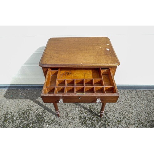 2042 - Small Victorian Mahogany work table, height 74cm