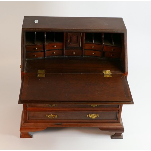 2054 - Quality reproduction apprentice piece sized Bureau, height 46cm