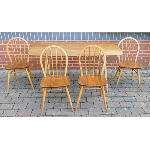 2095 - Ercol mid century Blonde kitchen table & chairs (5)