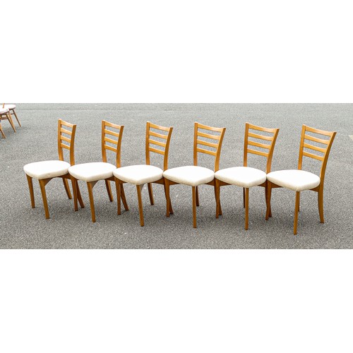 2102 - Late 20th century Light coloured Ercol Mantua design dining chairs 2380 (6)