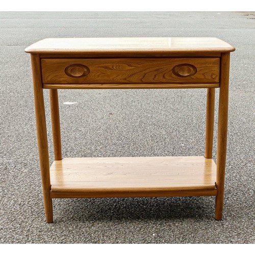 2106 - Late 20th century Light coloured Ercol Windsor hall/console table 1187, length 80cm x width 41cm & h... 