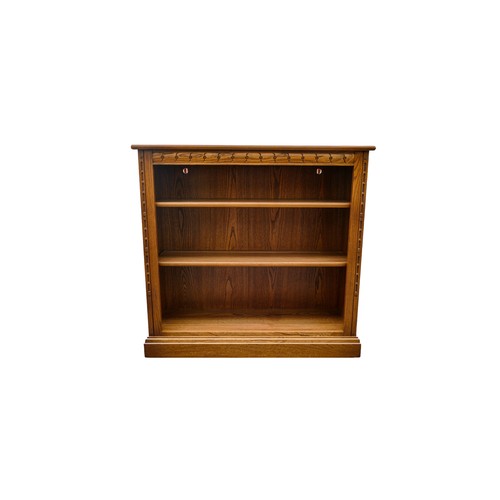 2108 - Late 20th century Ercol two shelf bookcase, length 96cm, depth 33.5cm & height 91.5cm