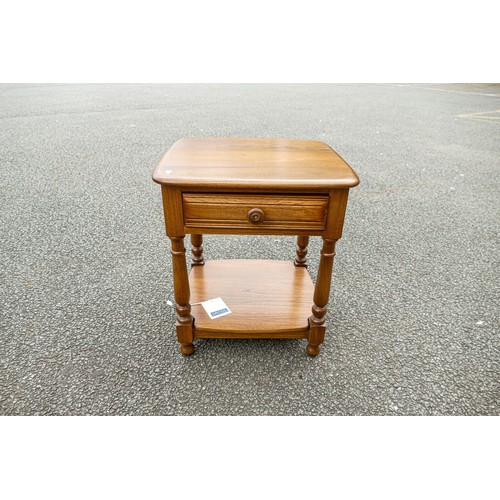 2111 - Late 20th century Ercol bedside table, length 47cm, depth 44cm & height 54cm